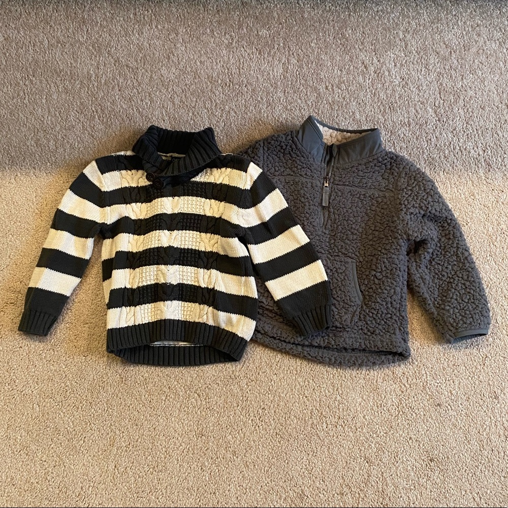 LOT of 2 toddler boy sweaters